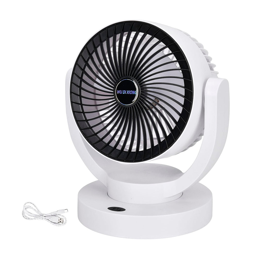 Air Circulation Fan with 3 Speed Modes (2000mAh Battery) - White