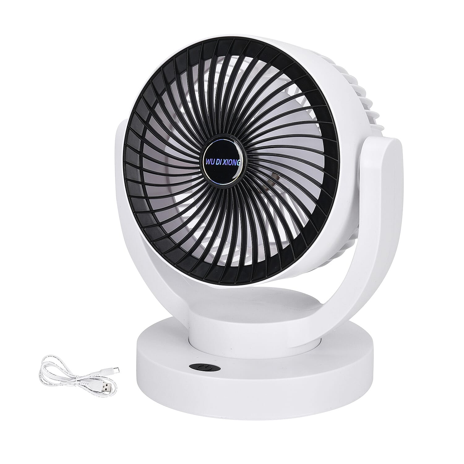 Air Circulation Fan with 3 Speed Modes (2000mAh Battery) - White