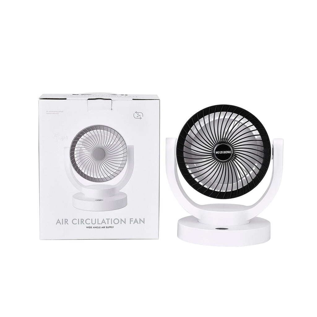 Air Circulation Fan with 3 Speed Modes (2000mAh Battery) - White