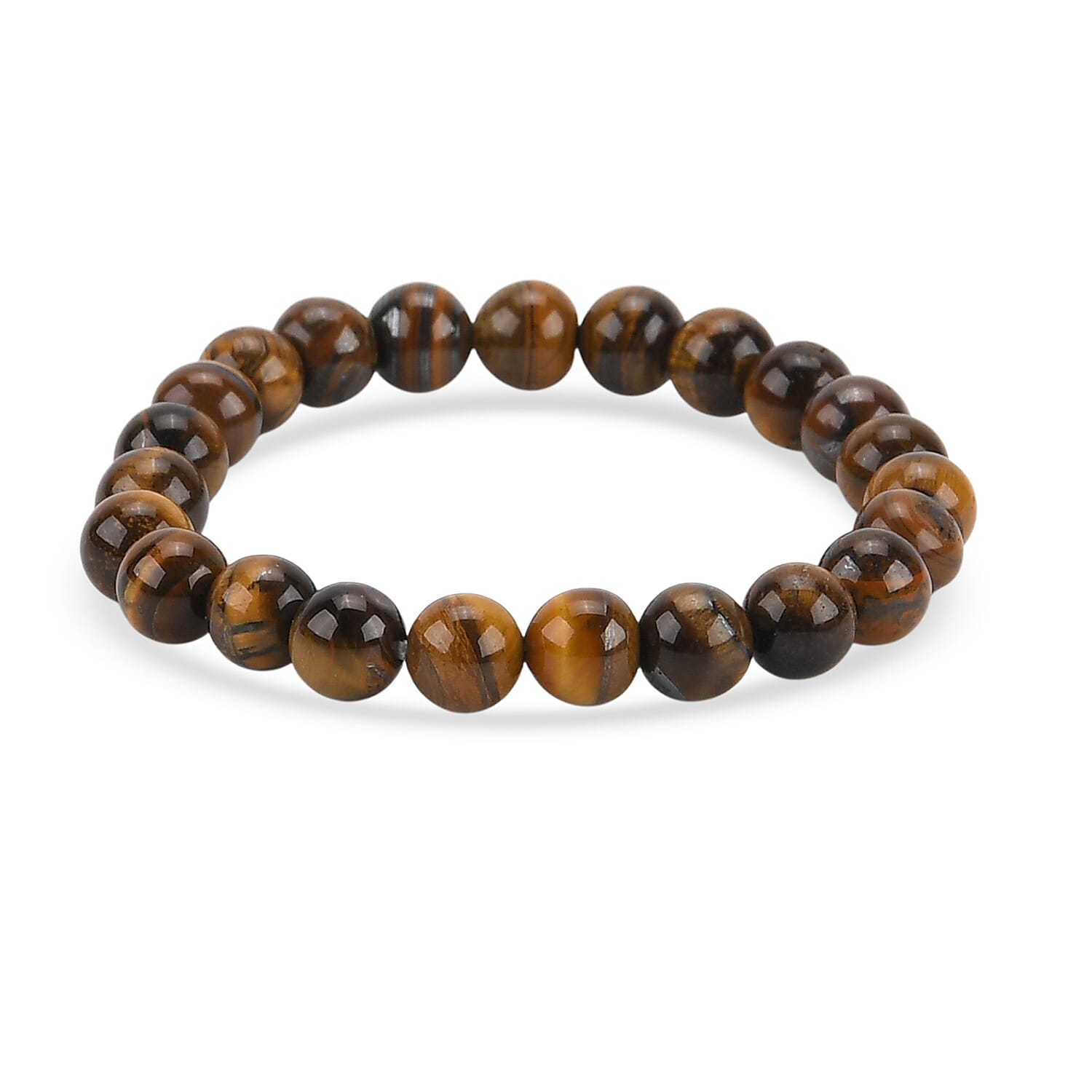 80 Genuine Gemstone Frame Collection with Bracelet (Size 7 Stretchable) - Tiger Eye