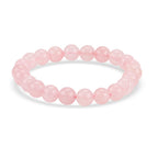 80 Genuine Gemstone Frame Collection with Bracelet (Size 7 Strachable) - Rose Quartz