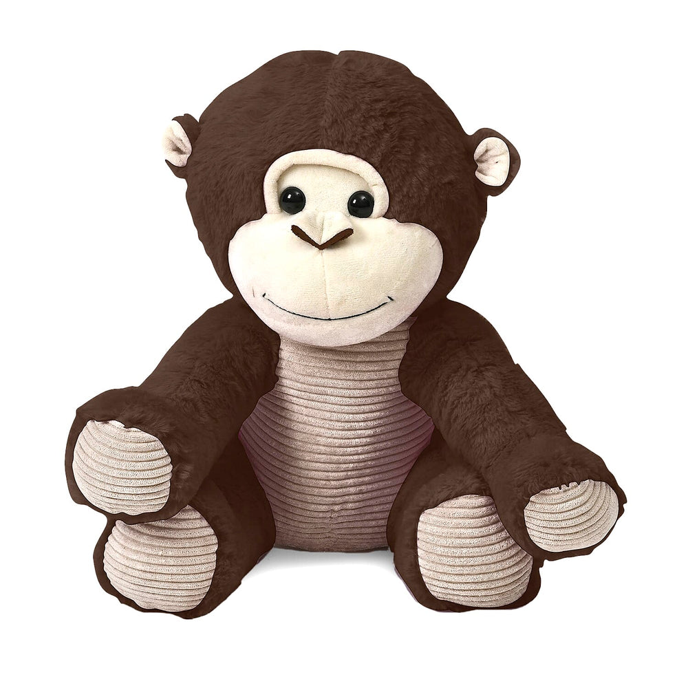 Giant Stuffed Poseable Monkey - Brown - White