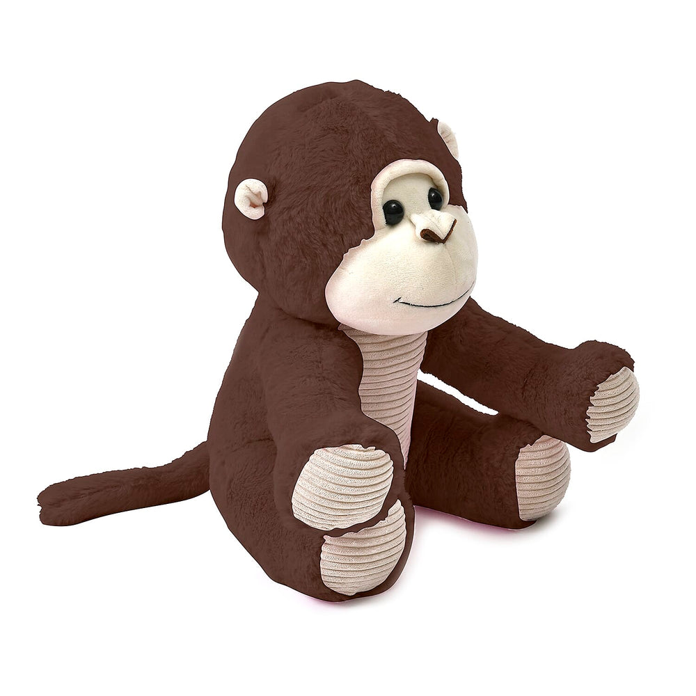 Giant Stuffed Poseable Monkey - Brown - White