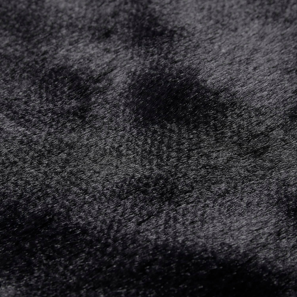 Faux Fur Rug (Size 120x90 cm) - Black