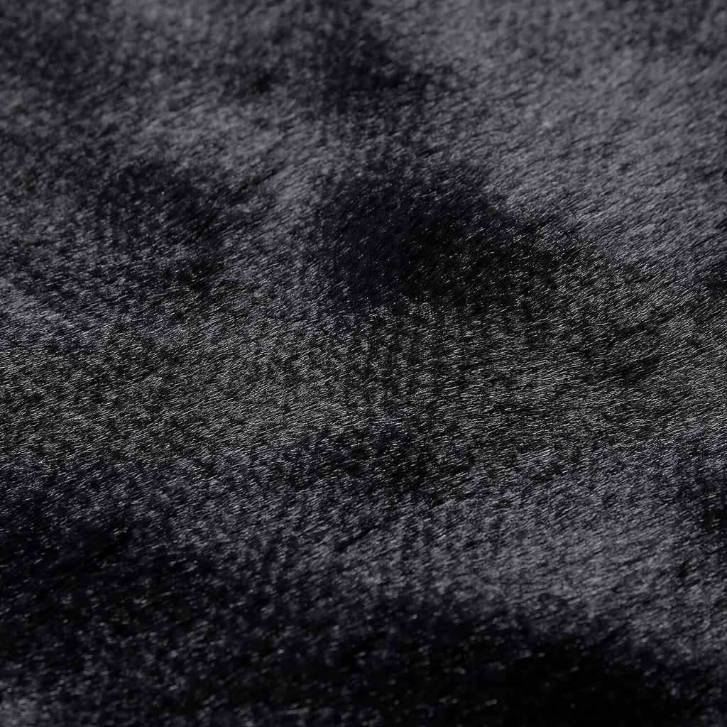 Faux Fur Rug (Size 120x90 cm) - Black