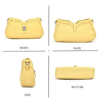Designer Closeout - Super Soft Shoulder Bag with Charm Detail & Adjustable Strap - Yellow