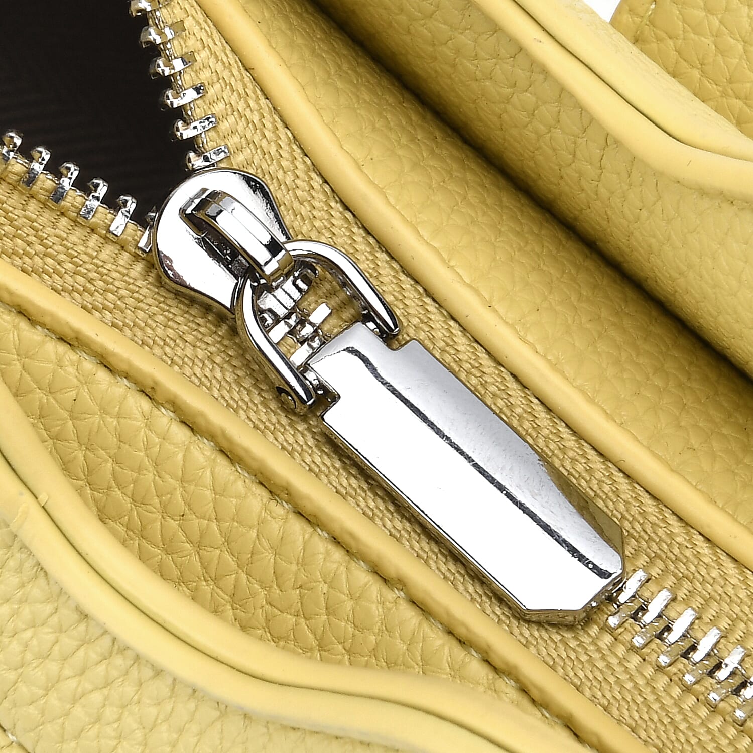Designer Closeout - Super Soft Shoulder Bag with Charm Detail & Adjustable Strap - Yellow
