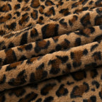 Faux Rabbit Fur Leopard Blanket (Size 200x150 cm) - Brown