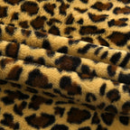 Faux Rabbit Fur Leopard Blanket (Size 200x150 cm) - Yellow