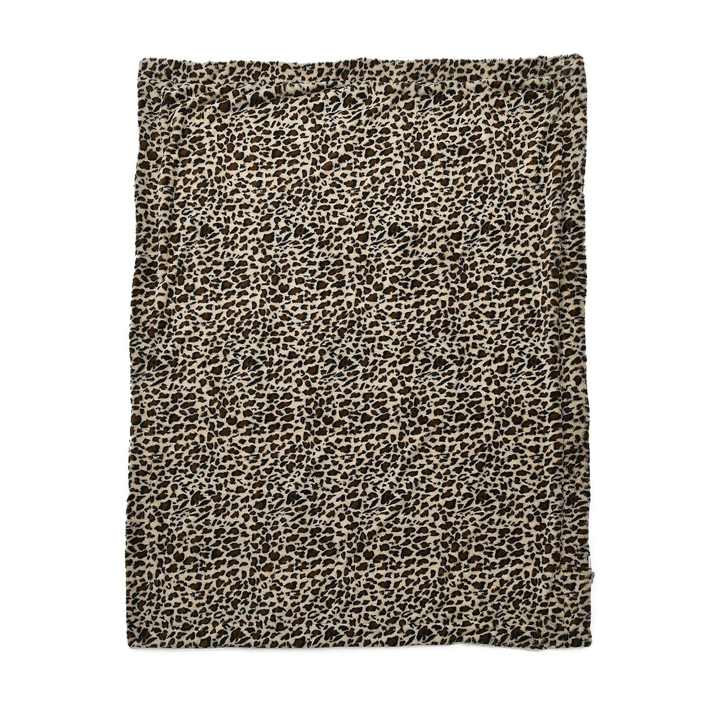 Faux Rabbit Fur Leopard Print Blanket (Size 200x150 cm) - Off White
