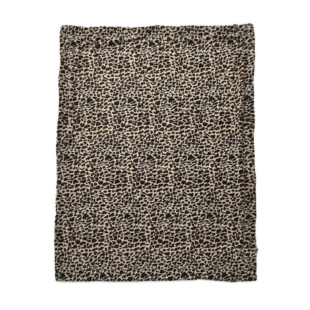Faux Rabbit Fur Leopard Print Blanket (Size 200x150 cm) - Off White