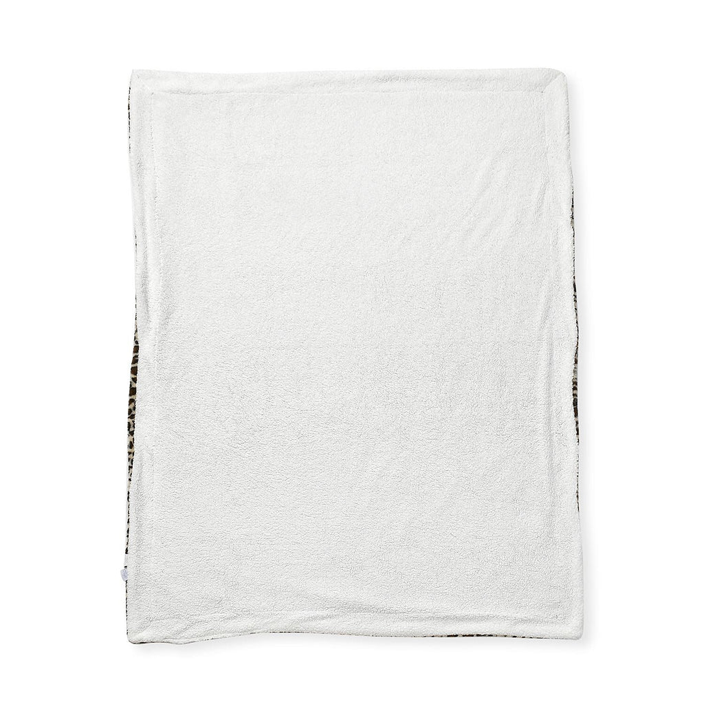 Faux Rabbit Fur Leopard Print Blanket (Size 200x150 cm) - Off White