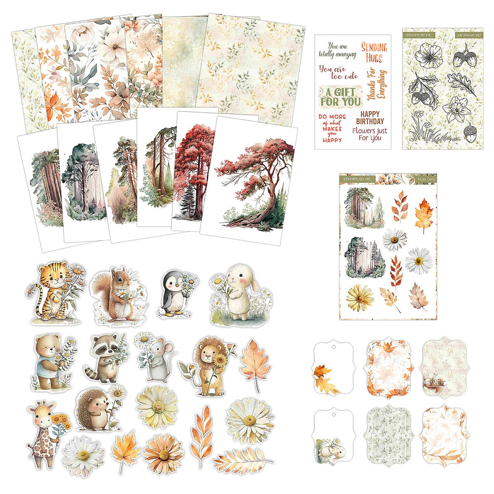 Ideal World Christmas Cracker-Create-A-Card Kit (18 piece) and Sentiment Stamp Set (5 piece)