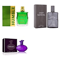 Fine Perfumery Humble,Grey & Delicate EDP (100ml Each)