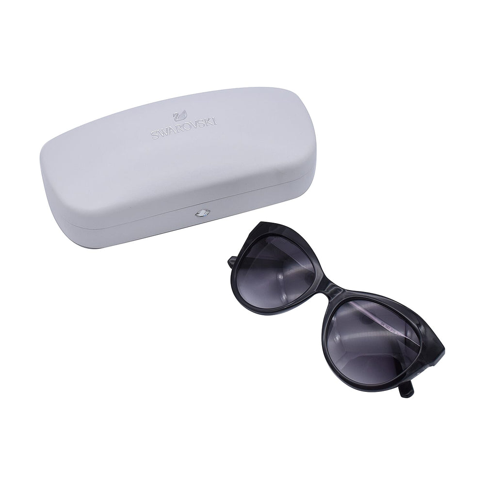 SWAROVKSI Dark Grey Cat-Eye Sunglasses with Grey Lenses