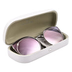 Womens Retro Rimless Purple Sunglasses