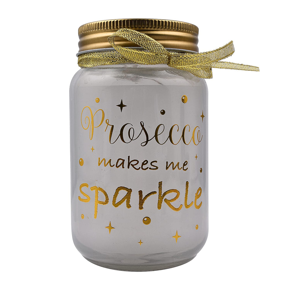 Firefly Words LED Prosecco Jar (Sparkle) - White