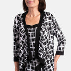 Firenzaa Polyester Top (Size 1x1 cm) - Black Mono