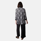Firenzaa Polyester Top (Size 1x1 cm) - Black Mono
