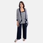 Firenzaa Mono Printed Jersey Twin Set (Size L) - Navy