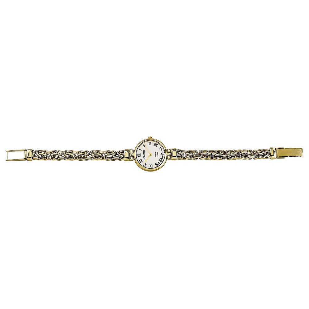 First Time Ever- 9K Yellow Gold BYZANTINE Watch with Swiss Movement, Gold Wt.18.50 Gms