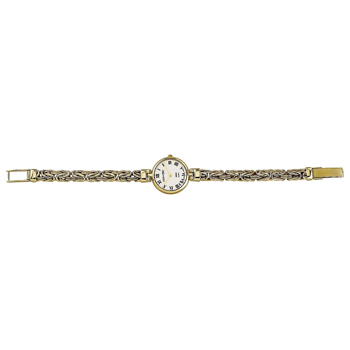 First Time Ever- 9K Yellow Gold BYZANTINE Watch with Swiss Movement, Gold Wt.18.50 Gms