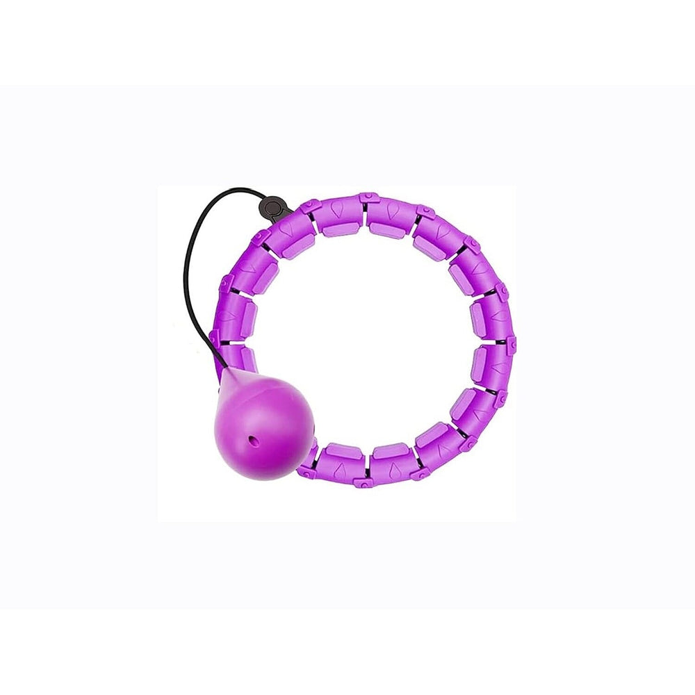 Weighted Smart Hula Ring Hoops with 360 Auto Rotation Massage - Purple