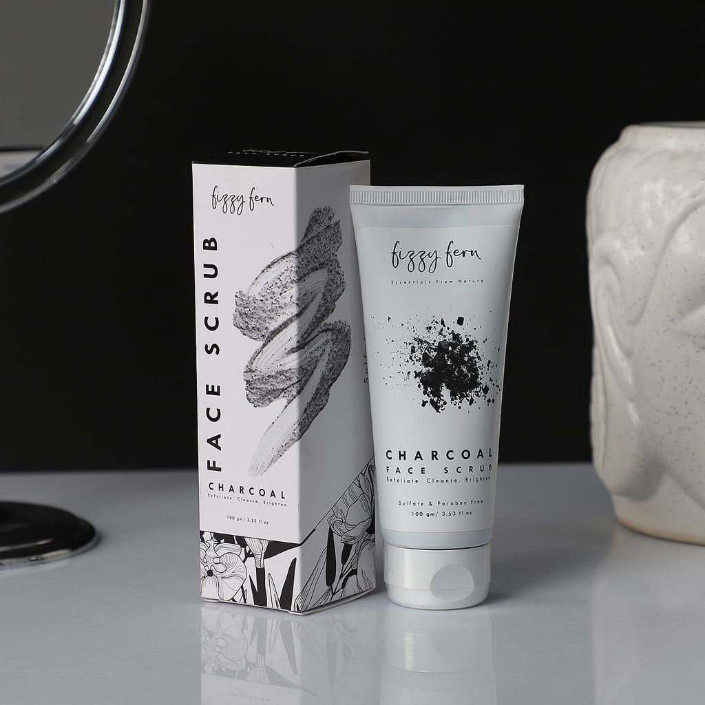 Fizzy Fern- Charcoal Face Scrub with Turmeric - Tamarind Extract