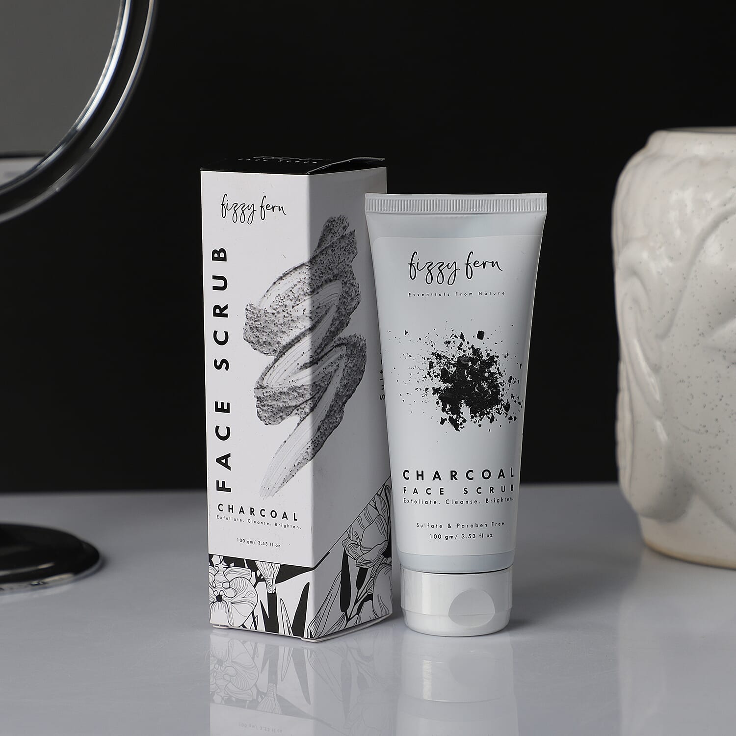 Fizzy Fern- Charcoal Face Scrub with Turmeric - Tamarind Extract