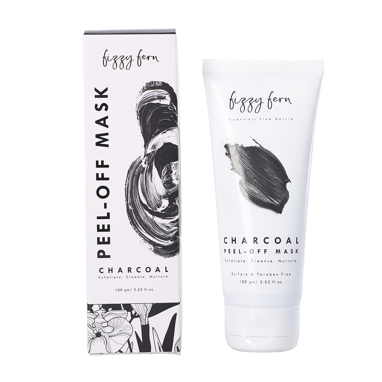 Fizzy Fern- Charcoal Peel-Off Mask Sulphate - Paraben Free with Turmeric