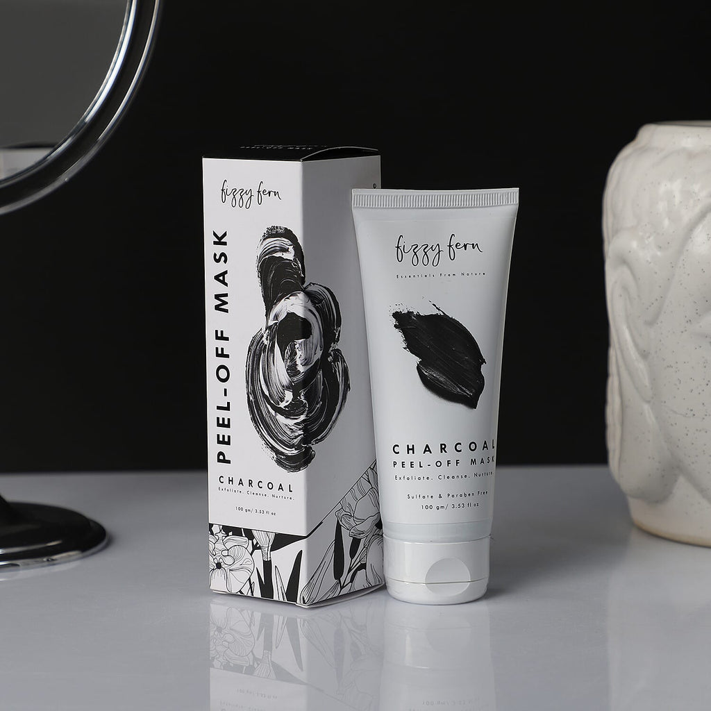 Fizzy Fern- Charcoal Peel-Off Mask Sulphate - Paraben Free with Turmeric