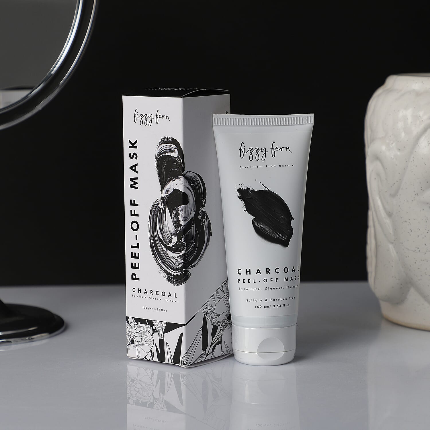 Fizzy Fern- Charcoal Peel-Off Mask Sulphate - Paraben Free with Turmeric