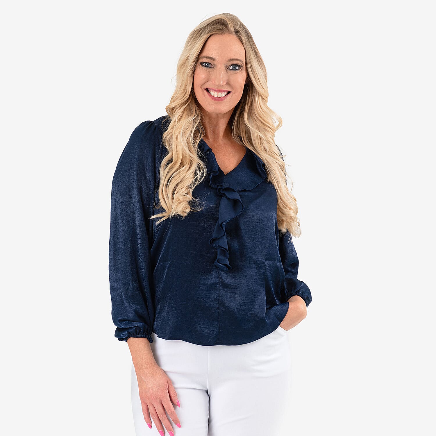 IW  Blouse (Size - 12) - Blue