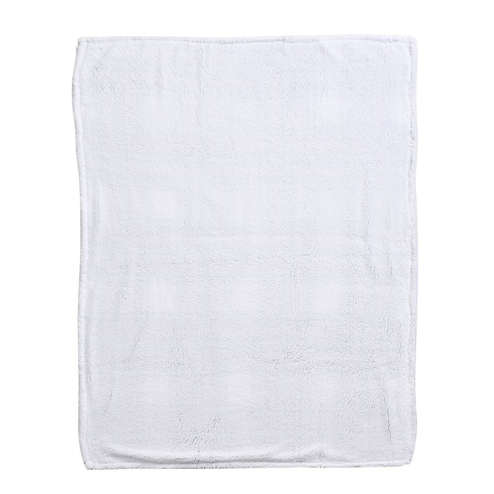 Flannel Check Print with Coloured Sherpa Double Layer Throw - 400Gsm (Size 150x120 cm) - Red & White