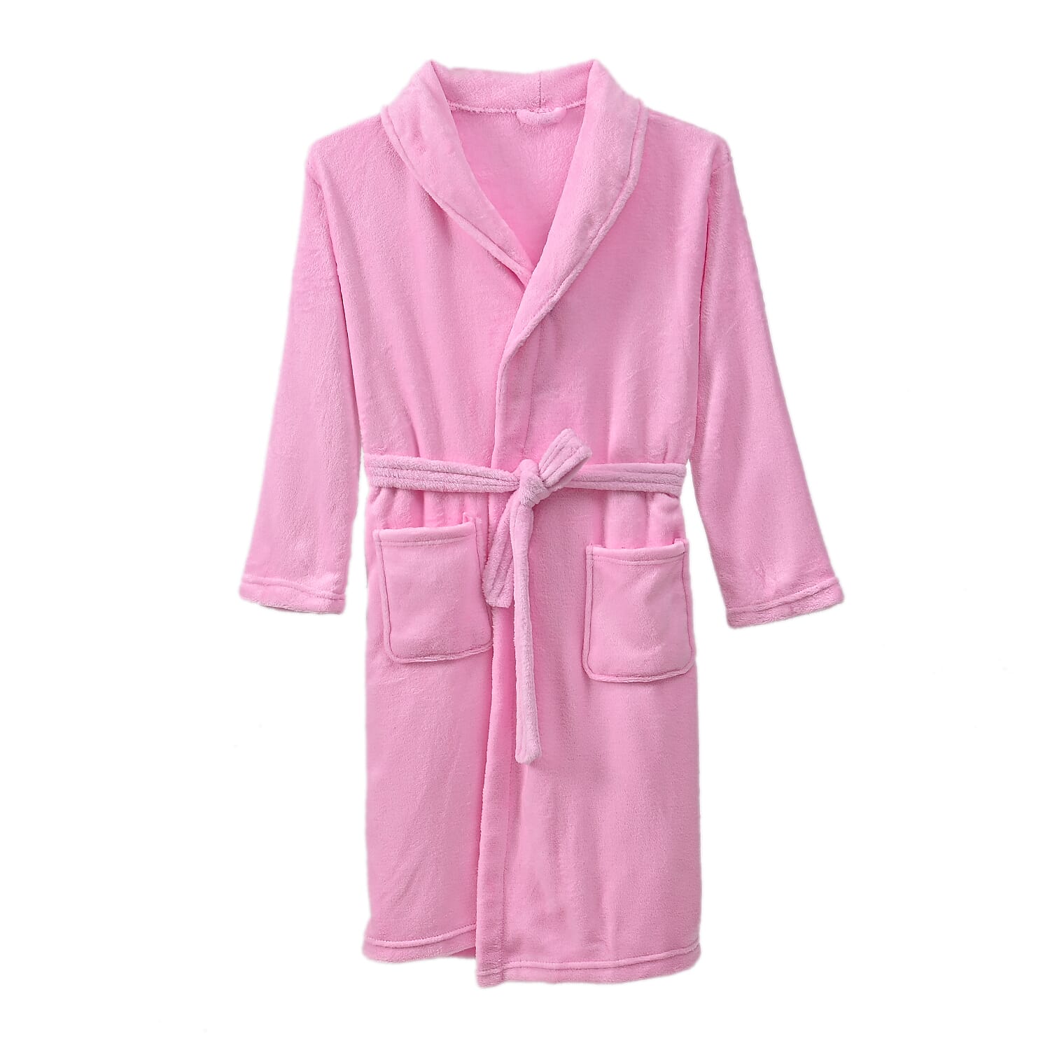 Styled By Supersoft Fleece Dressing Gown with Pockets (Size XXL) - Pink