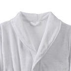 BLACK FRIDAY LAUNCH - Styled By Ultra-Luxurious Supersoft Fleece Dressing Gown 240-260 GSM with Pockets (Size M-L) - 8 to 16 White