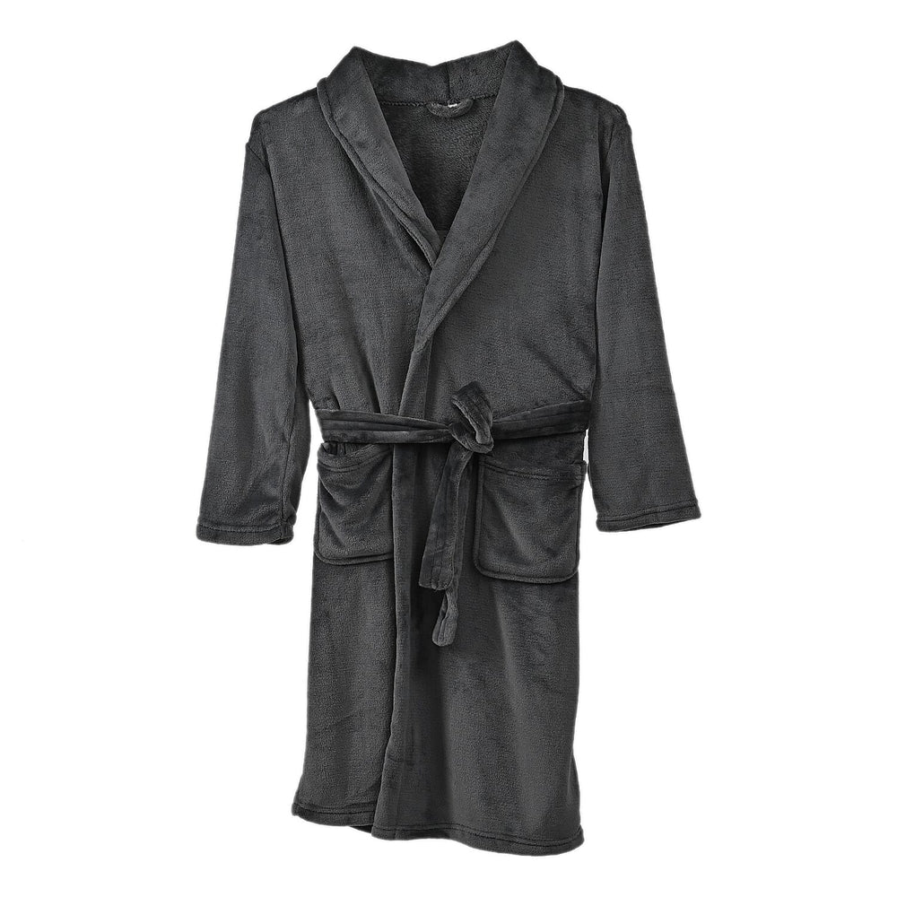 Styled By Supersoft Fleece Dressing Gown with Pockets (Size L-XL) - Grey