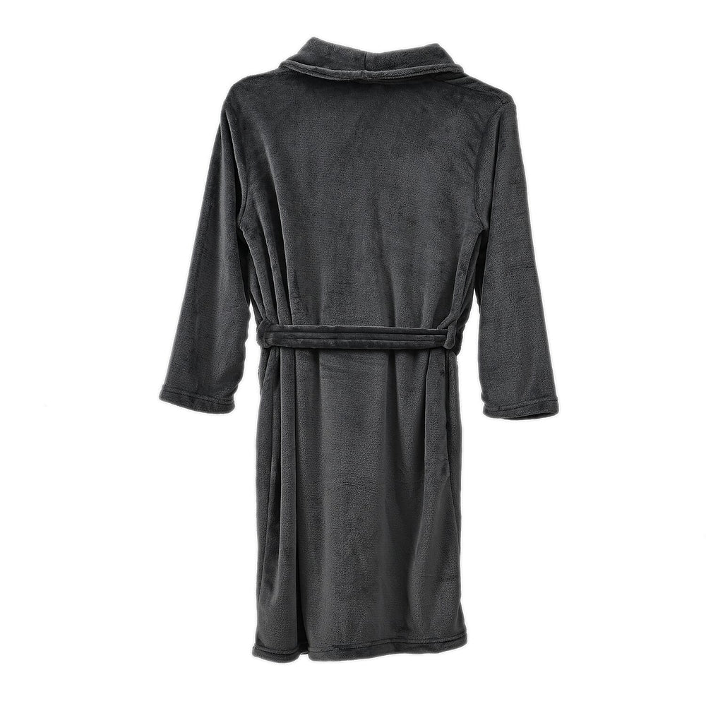 Styled By Supersoft Fleece Dressing Gown with Pockets (Size L-XL) - Grey