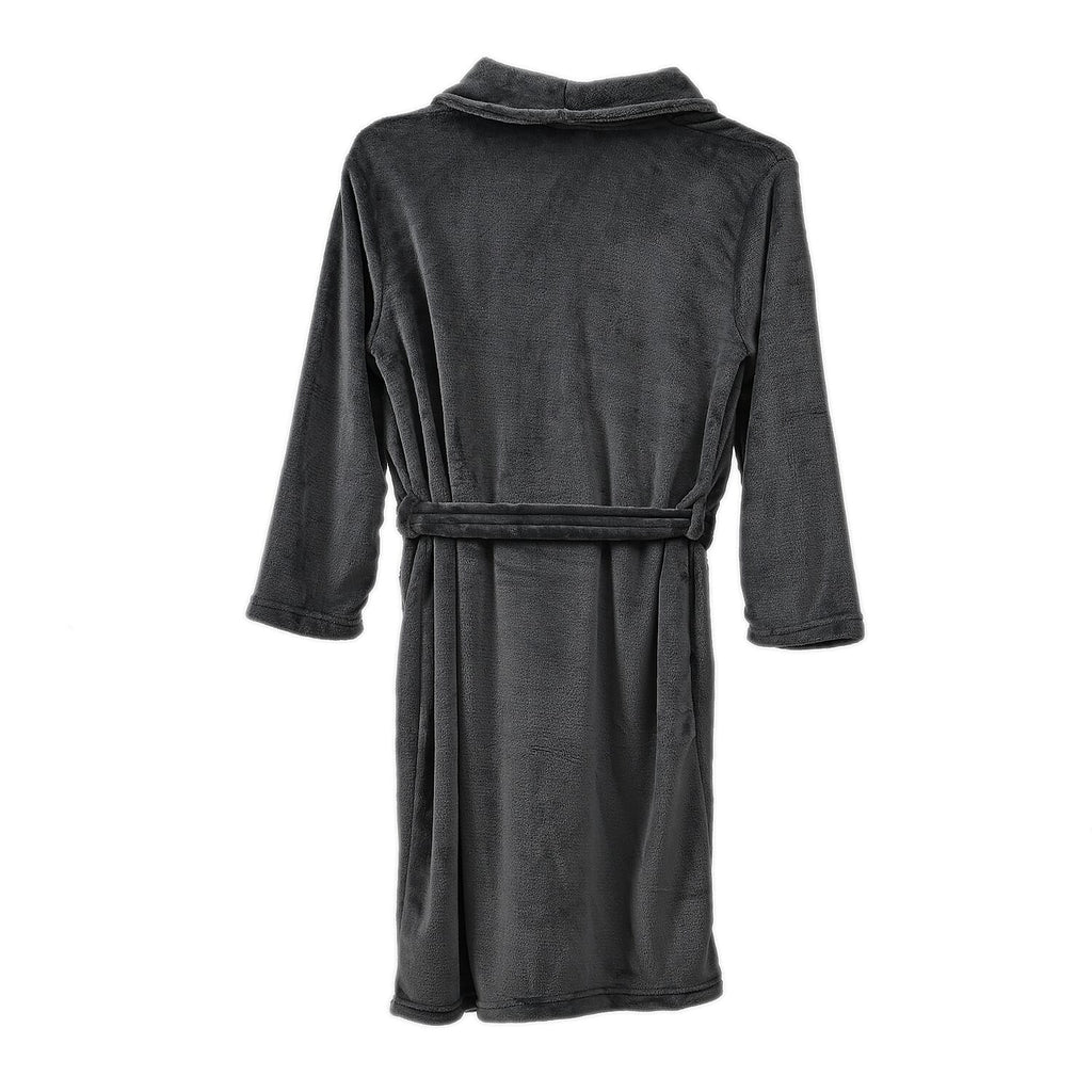 Styled By Supersoft Fleece Dressing Gown with Pockets (Size L-XL) - Grey