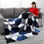 Flannel Printed Blanket - Large - 200 GSM - Blue