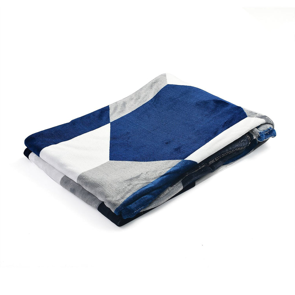 Flannel Printed Blanket - Large - 200 GSM - Blue
