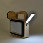 Multifunctional Portable Rechargeable Solar Flashlight and Powerbank (Battery 2400mAh) - Beige
