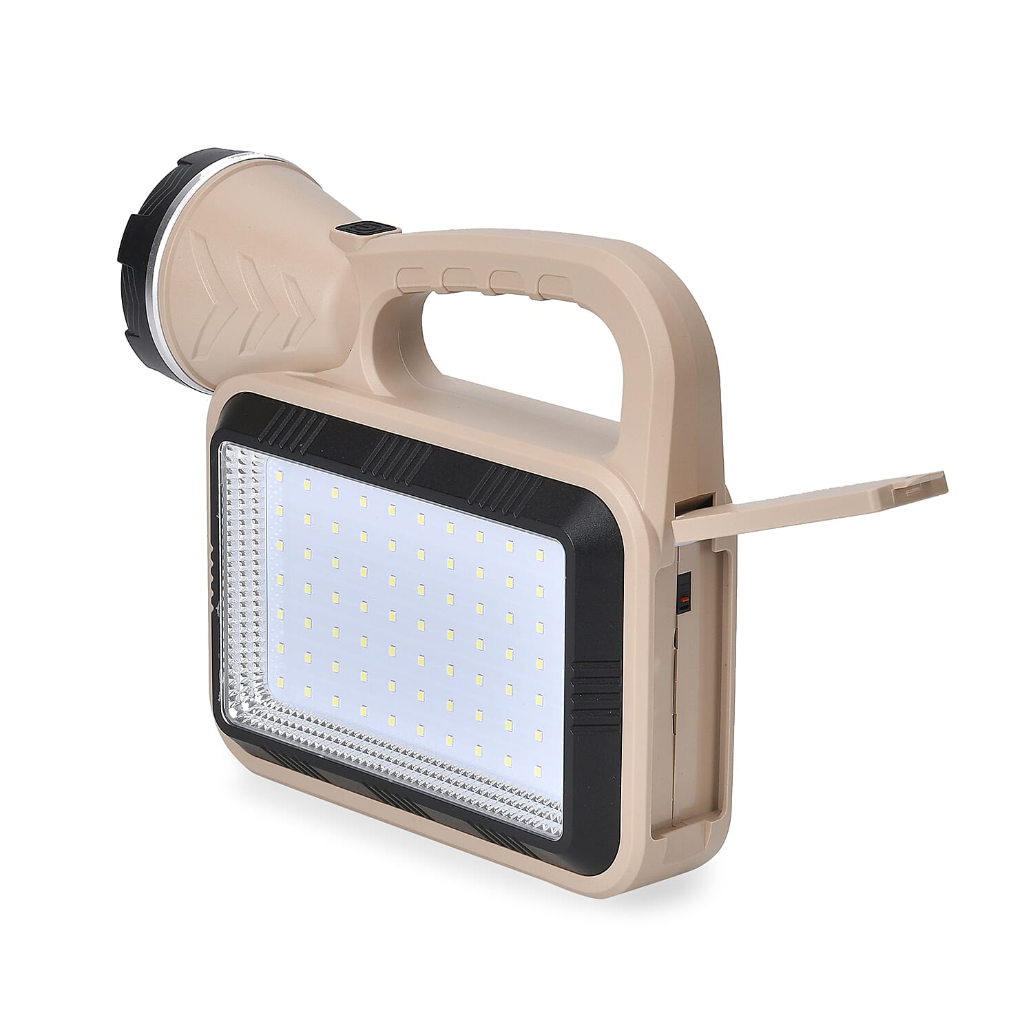 Multifunctional Portable Rechargeable Solar Flashlight and Powerbank (Battery 2400mAh) - Beige