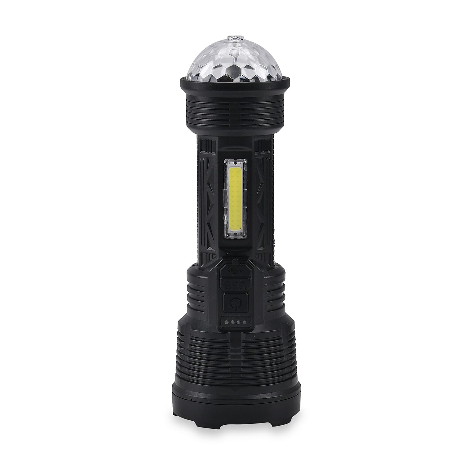 Multifunctional Rechargeable LED - COB Lamp Beads Colourful Flashlight (1200mAh Battery - USB Cable)
