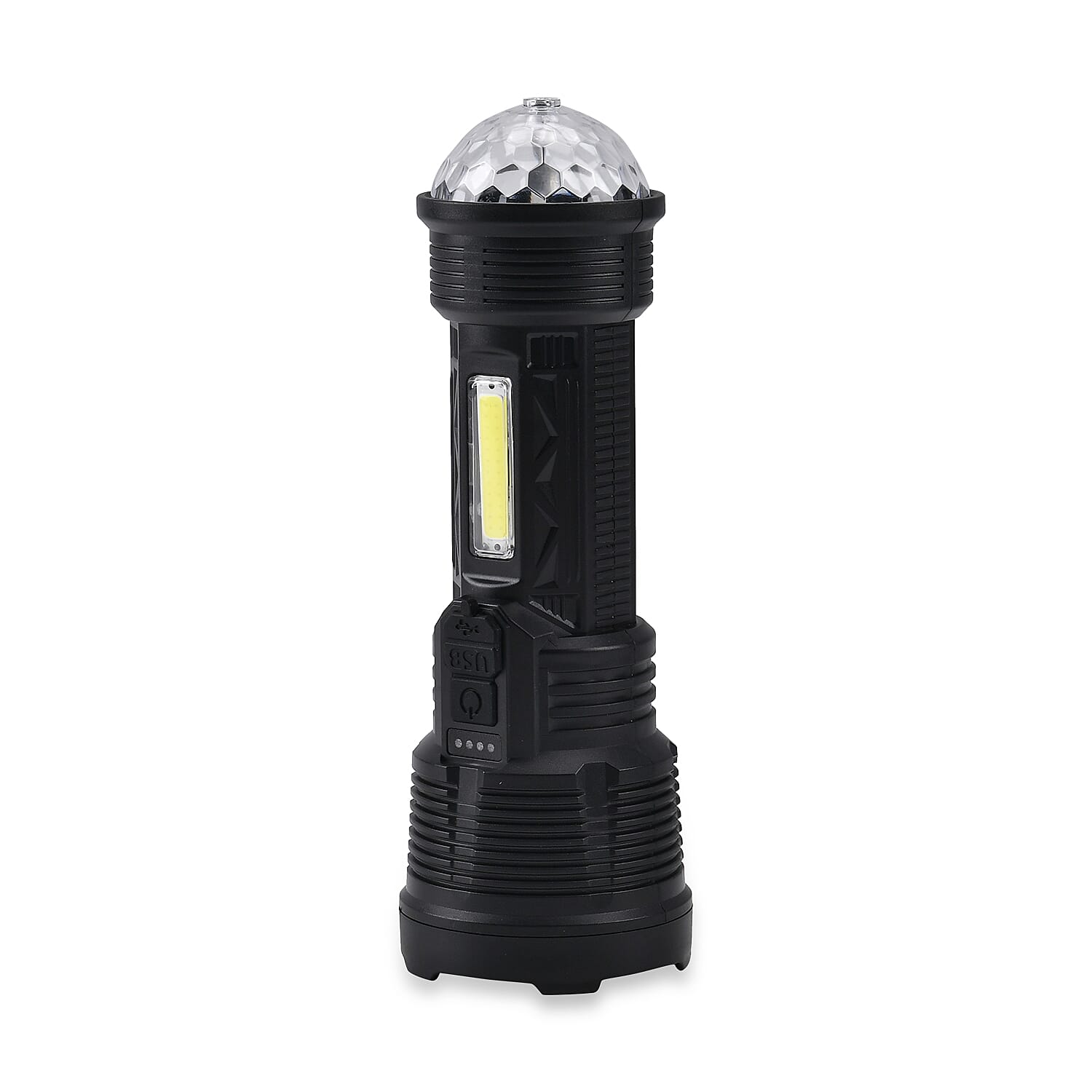 Multifunctional Rechargeable LED - COB Lamp Beads Colourful Flashlight (1200mAh Battery - USB Cable)