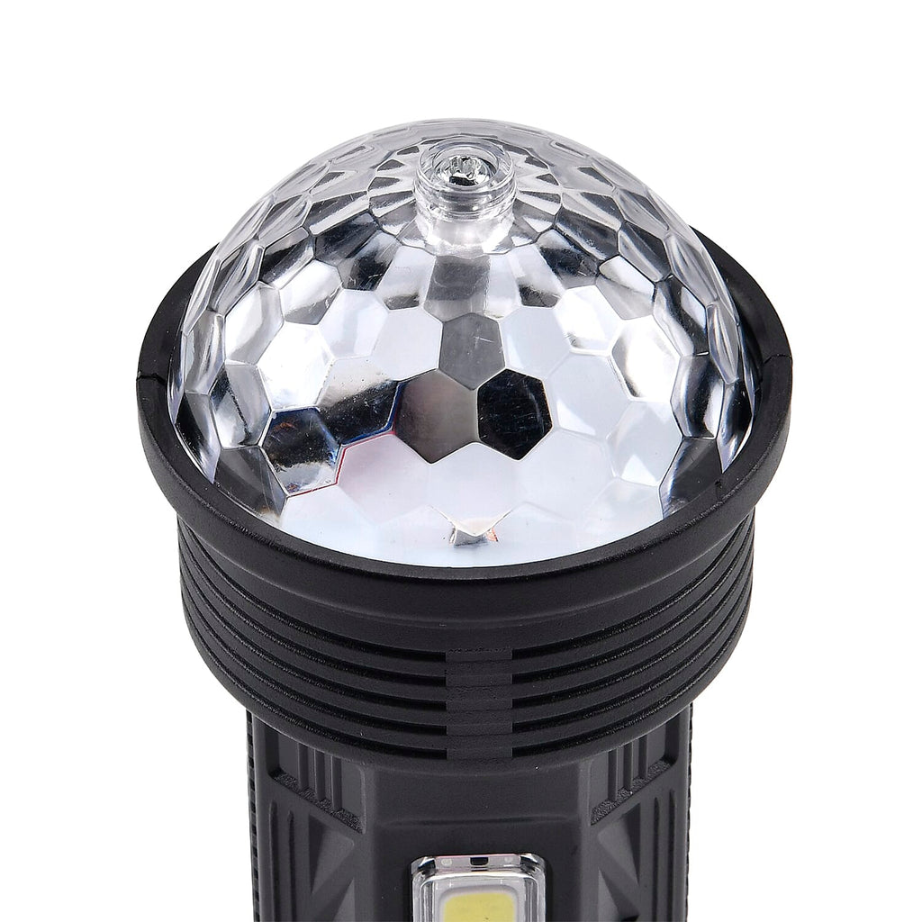 Multifunctional Rechargeable LED - COB Lamp Beads Colourful Flashlight (1200mAh Battery - USB Cable)