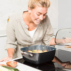Flavorstone Diamond - Casserole Pan with Glass Lid - Blue