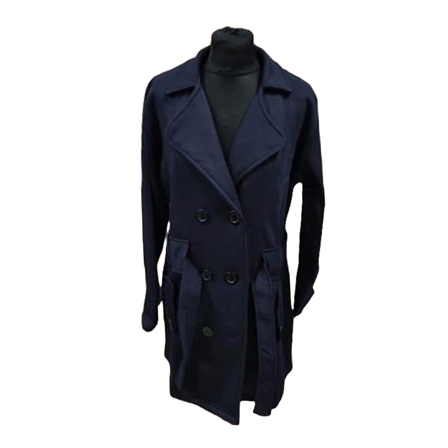 Cotton Patterned Coat - Black & Light Gray