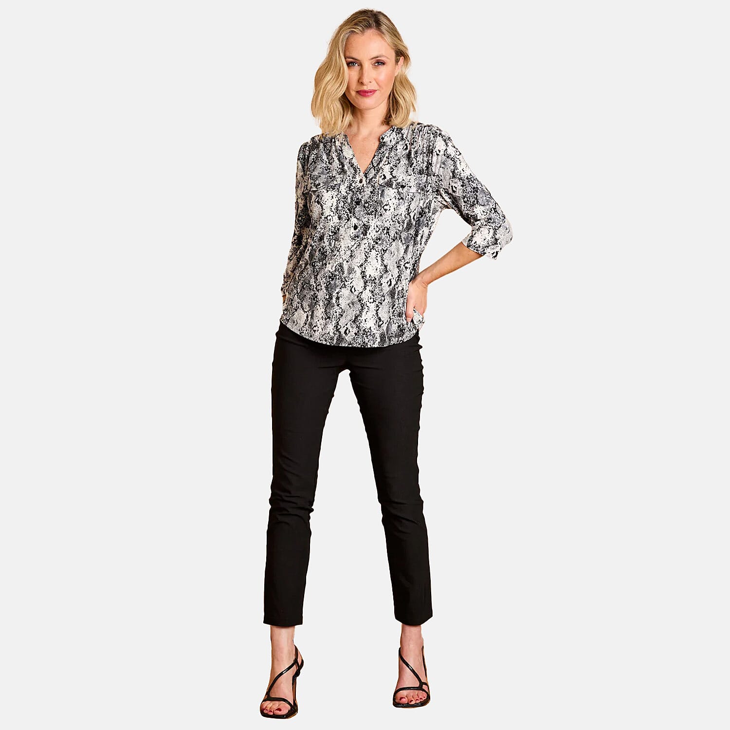 Fleece Lined Pull On Bengaline Trouser 29 (Size - 14) - Black