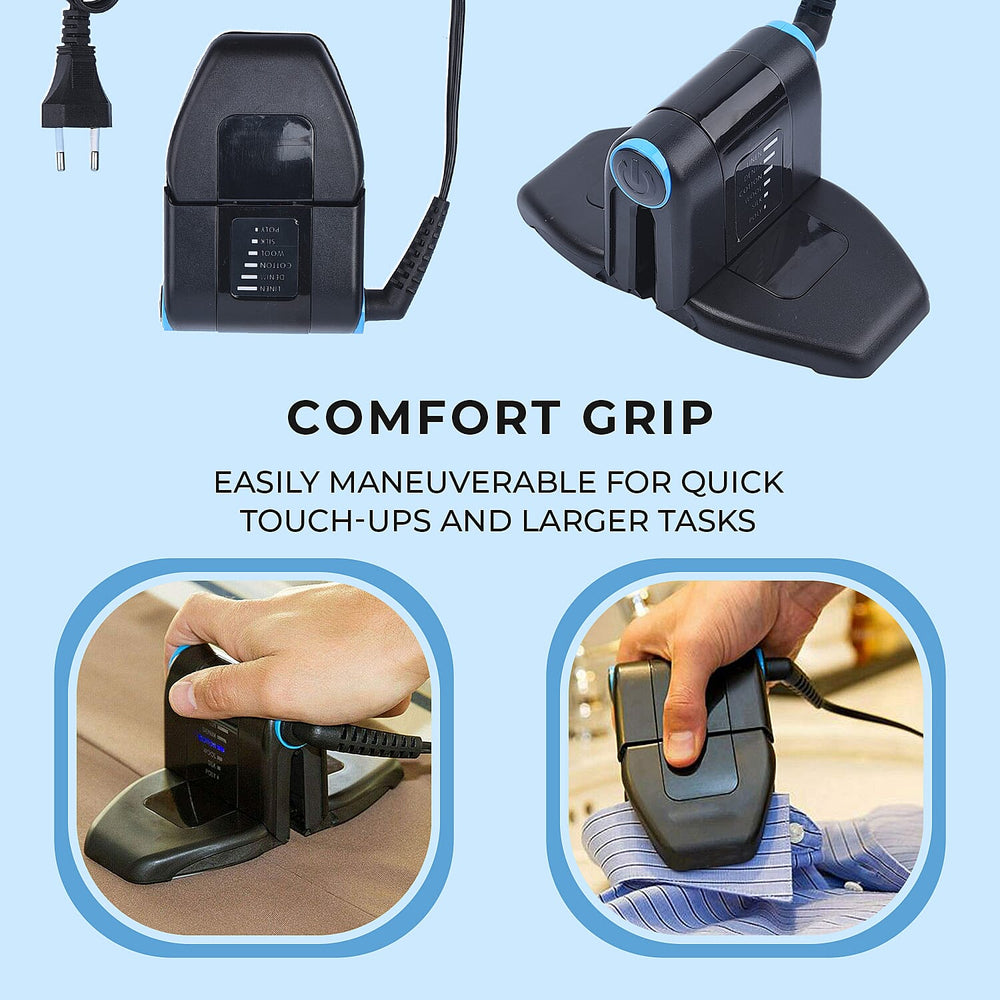 Compact Powerful Foldable Iron (Size 13x8cm) with 6 Heat Settings